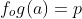 f_o{g(a)}=p