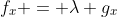 f_x = \lambda g_x