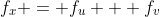 f_x = f_u + f_v