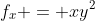 f_x = xy^2