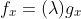 f_x=(\lambda)g_x