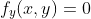 f_y(x,y)=0