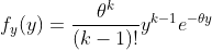 f_y(y)=\frac{{\theta}^k}{(k-1)!}y^{k-1}e^{{-\theta}y}