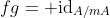 fg= \text{id}_{A/mA}