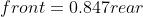 front=0.847rear