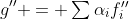 g'' = \textstyle\sum\alpha_if''_i