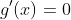 g'(x)=0