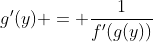 g'(y) = \frac{1}{f'(g(y))}