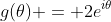g(\theta) = 2e^{i\theta}