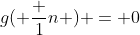 g( \frac {1}{n} ) = 0