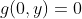 g(0,y)=0