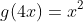 g(4x)=x^2