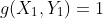 g(X_{1},Y_{1})=1