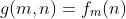 g(m,n)=f_m(n)