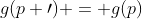 g(p \prime) = g(p)
