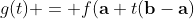 g(t) = f(\bold{a}+t(\bold{b}-\bold{a})