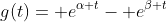 g(t)= e^{\alpha t}- e^{\beta t}
