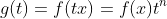 g(t)=f(tx)=f(x)t^n