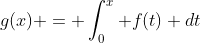 g(x) = \int_{0}^{x} f(t) dt