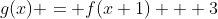 g(x) = f(x+1) + 3