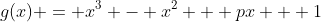 g(x) = x^3 - x^2 + px + 1