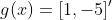 g(x)=[1,-5]'