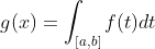g(x)=\int_{[a,b]}f(t)dt