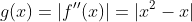 g(x)=|f''(x)|=|x^2-x|