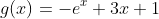g(x)=-e^x+3x+1