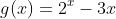 g(x)=2^x-3x