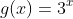 g(x)=3^x