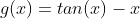 g(x)=tan(x)-x