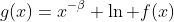 g(x)=x^{-\beta} \ln f(x)