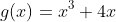 g(x)=x^3+4x