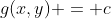 g(x,y) = c