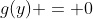 g(y) = 0