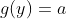 g(y)=a