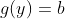g(y)=b