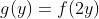 g(y)=f(2y)