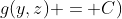 g(y,z) = C)