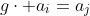 g\cdot a_i=a_j