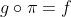 g\circ\pi=f