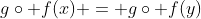 g\circ f(x) = g\circ f(y)