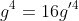 g^4=16g'^4
