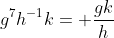 g^7h^{-1}k= \frac{gk}{h}