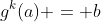 g^k(a) = b