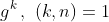 g^k\,,\,\,(k,n)=1