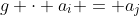 g \cdot a_i = a_j