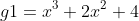 g1=x^3+2x^2+4
