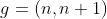 g=(n,n+1)